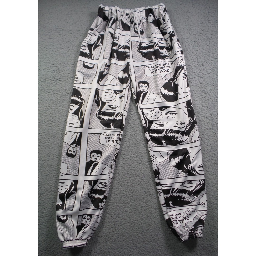 Trasher Magazine Pants Youth XXL 21x26‎ White Elastic Waist All Over Print